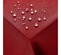 Deconovo Nappe Rectangulaire de Tables Effet Lin Grossier Anti-tâche Imperméable, Extérieur Nappe de Restaurant, 140×240 CM, Rouge