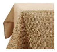 Deconovo Nappe Decoratif Imperméable de Salle à Manger Effet Lin 137×200 CM Jaune Brique