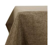 Deconovo Nappe Tissu Imperméable Effet Lin pour Table Rectangulaire 130x160 cm Taupe