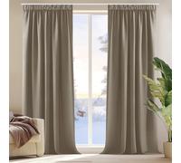 Deconovo Rideau Galon Fronceur Isolant Thermique Salon Chambre Taupe