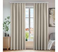 Deconovo Rideau Galon Fronceur Occultant Isolant Thermique Maison Beige