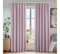 Deconovo Rideau Galon Fronceur Occultant Isolant Thermique Maison Rose Pâle