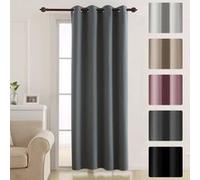 Deconovo Rideau Occultant Rideaux Thermique Acoustique Gris Clair