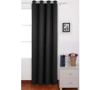Deconovo Rideau Occultant de Maison à Oeillets 140x260cm Isolant Thermique pour Garçons Noir Noir G