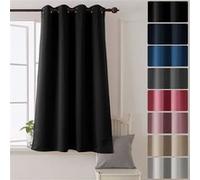 Deconovo Rideau Occultant Salon de Maison à Oeillets 140x180cm Isolant Thermique pour Garçons Noir Noir