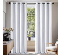 Deconovo Rideau Occultant Thermiques Anti Froid, Double Rideau Isolant Anti-Bruit, Économie d'Énergie, Idéal pour Chambre et Salon, 140x245 CM (Largeur x Hauteur), Gris Perle, 2 Pièces
