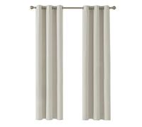 Deconovo Rideau Occultant Thermiques Anti Froid, Double Rideau Isolant Anti-Bruit, Économie d'Énergie, Idéal pour Chambre et Salon, 107X138 CM (Largeur X Hauteur), Beige, 2 Pièces