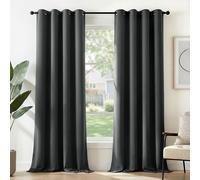 Deconovo Rideau Porte Fenetre Rideaux Thermique Anti Bruit Gris Foncé