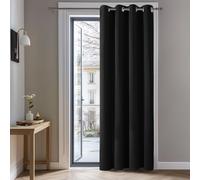 Deconovo Rideaux Occultants Isolant Thermique, 140x260 CM (Largeur x Hauteur), Design Moderne à Oeillets, Rideaux pour Chambre Garçon, Halloween Noir, 1Pièces