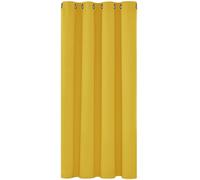 Deconovo Rideaux Court Rideau Thermique Occultant Oeillets Jaune Moutarde