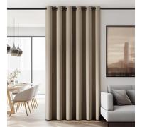 Deconovo Rideaux Occultants Isolant Thermique, 200×245 CM (Largeur X Hauteur), Design Moderne à Oeillets, Rideaux pour Chambre Garçon, Taupe, 1Pièces