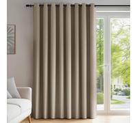 Deconovo Rideaux Occultants Isolant Thermique, 254 X 290 CM (Largeur X Hauteur), Design Moderne à Oeillets, Rideaux pour Chambre Garçon, Taupe, 1Pièces