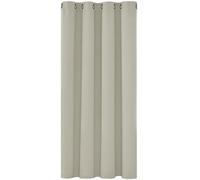 Deconovo Rideaux Occultants Isolant Thermique Anti Froid, 132x138 CM (Largeur x Hauteur), Rideaux pour Salon et Chambre, Design Moderne à Oeillets, Beige, 1Pièces
