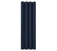 Deconovo Rideaux Occultants Isolant Thermique Anti Froid, 132x160 CM (Largeur x Hauteur), Rideaux pour Chambre Gar?on, Design Moderne à Oeillets, Bleu Marine, 1Pièces