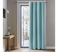 Deconovo Rideaux Occultants Isolant Thermique Anti Froid, 132x214 CM (Largeur x Hauteur), Rideaux pour Salon et Chambre, Design Moderne à Oeillets, Bleu Ciel, 1Pièces