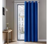 Deconovo Rideaux Occultants Isolant Thermique Anti Froid, 132x242 CM (Largeur x Hauteur), Rideaux pour Salon et Chambre, Design Moderne à Oeillets, Bleu Roi, 1Pièces