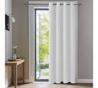 Deconovo Rideaux Occultants Isolant Thermique Anti Froid, 140L X 200H cm, Rideaux pour Salon et Chambre, Design Moderne à Oeillets, Blanc Pâle Gris, 1 Pièce