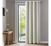 Deconovo Rideaux Occultants Isolant Thermique Anti Froid, 140X180 CM (Largeur X Hauteur), Rideaux pour Salon et Chambre, Design Moderne à Oeillets, Beige, 1Pièces