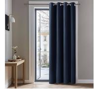 Deconovo Rideaux Occultants Isolant Thermique Anti Froid, 140x240 CM (Largeur x Hauteur), Design Moderne à Oeillets, Rideaux pour Chambre Gar?on, Bleu Marine, 1Pièces