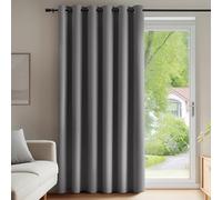 Deconovo Rideaux Occultants Isolant Thermique Anti Froid, 200L X 210H cm, Rideaux pour Salon et Chambre, Design Moderne à Oeillets, Gris Clair, 1 Pièce