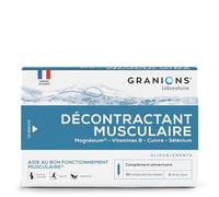 Granions Complément Décontractant Musculaire – Magnésium, Vitamines B – 30 ampoules buvables