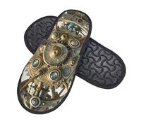 Décontracté Homme Femme Chaussons Engrenages Steampunk Sympas Maison Slippers Chaude Chausson Hiver Pour Invité, Hôtel, Chambre M