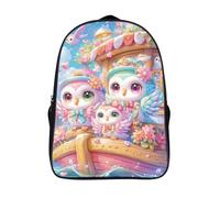 décontracté sac d'école voyage pour adultes adolescents navigation de plaisance sacs dos imprimé 3d 2 compartiment une famille de hiboux sac à dos personnalisé-16,pour l'école les voyages affaires