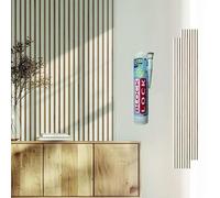 DECOON Lot de 2 Panneaux tasseaux Bois avec Colle - 250 x 30 x 1,4 cm décor Blanc/Fond Rigide chêne - 1,5m²