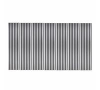 DECOON - Lot de 7 Panneaux Tasseaux Bois 120x30x1,9 cm - Pack Tête de Lit en Lamelles Alu et Feutrine Noir - Revêtement Mural 2,52 m²