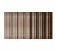 DECOON - Lot de 7 Panneaux Tasseaux Bois 120x30x1,9 cm - Pack Tête de Lit en Lamelles Rose Gold et Feutrine Noir - Revêtement Mural 2,52 m²
