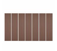 DECOON - Lot de 7 Panneaux Tasseaux Bois 120x30x1,9 cm - Pack Tête de Lit en Lamelles Terracotta et Feutrine Noir - Revêtement Mural 2,52 m²