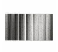 DECOON - Lot de 7 Panneaux Tasseaux Bois 120x30x1,9 cm - Tête de Lit en Lamelles Décor Marbre Gris et Feutrine Noir - Revêtement Mural 2,52 m²