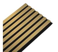 DECOON Panneau Mural Acoustique tasseaux Bois 250 x 30 x 1,9 cm - Gold/Feutrine Noir - 0,75m²