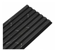 DECOON - Panneau Mural Acoustique tasseaux Bois 250 x 30 x 1,9cm - Décor marbre Noir sur Feutrine Noire - Effet Luxe et Isolation phonique - Revêtement Mural Design intérieur - 0,75 m²