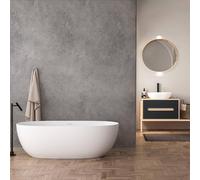 DECOON - Panneau Mural Douche SPC 90x260cm - Revêtement mural salle de bain - Facile et Rapide à installer, Etanche, Sans Joints - Effet Pierre Gris - 2,34M2