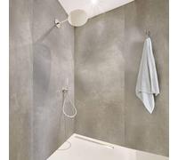 DECOON - Panneau Mural Douche SPC 90x260cm - Revêtement mural salle de bain - Facile et Rapide à installer, Etanche, Sans Joints - Effet Pierre Beige - 2,34M2