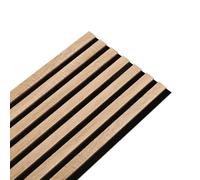 DECOON - Panneau Mural tasseaux Bois Rigide 250 x 30 x 1,4 cm - Décor chêne et Fond Noir - Revêtement décoratif 3D pour Murs intérieurs - Facile à Poser, Effet Relief Moderne - 0,75 m²
