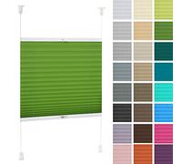 DECOOR Store Plissé 45x120cm Vert Occultants sans Perçage Facile À Installer Store Enrouleur pour Les Fenêtres et Les Portes Intimité et Protection Contre Le Soleil Ouverture à Double Sens