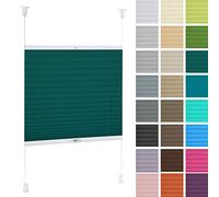 DECOOR Store Plissé 65x120cm Marine Occultants sans Perçage Facile À Installer Store Enrouleur pour Les Fenêtres et Les Portes Intimité et Protection Contre Le Soleil Ouverture à Double Sens