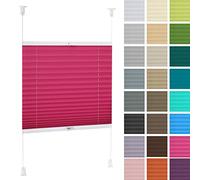 DECOOR Store Plissé 70x200cm Rose Occultants sans Perçage Facile À Installer Store Enrouleur pour Les Fenêtres et Les Portes Intimité et Protection Contre Le Soleil Ouverture à Double Sens