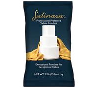 DecoPac Satinara Glaçage fondant blanc, professionnel préféré pour des gâteaux exceptionnels, prêt à rouler, lisse, facile à utiliser pour la décoration et la couverture de gâteaux, cookies et