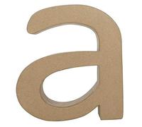 DÉCOPATCH AC394O - Lettre fantaisie A en papier mâché brun - 5x22x23cm