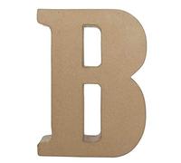 Décopatch AC395O - Un support en papier brun mâché 5x22x30 cm, Lettre fantaisie B