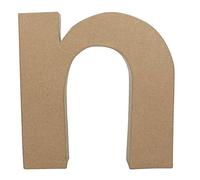 Décopatch AC407O - Un support en papier brun mâché 5x22x22 cm, Lettre fantaisie N