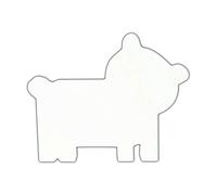 Décopatch AC444O - Un support en papier blanc mâché 2,5x20,5x16,5 cm, Symbole Ours