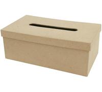 décopatch Boîte à mouchoirs AC657O – Support en papier brun mâché 14×25×9 cm