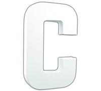 Décopatch AC702Cpack - Un Lot de 3 supports en papier blanc mâché 3x13,5x20,5 cm, Lettre C