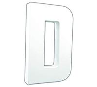 Décopatch AC703Cpack - Un Lot de 3 supports en papier blanc mâché 3x13x20,5 cm, Lettre D