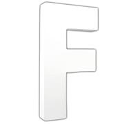 Décopatch AC705Cpack - Un Lot de 3 supports en papier blanc mâché 3x10,5x20,5 cm, Lettre F