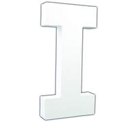DÉCOPATCH AC708C - Lettre majuscule I en papier mâché blanc - 3x10x20,5cm